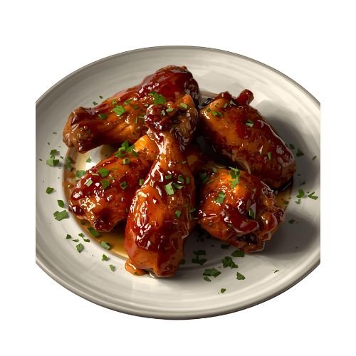 Bourbon Glazed Jumbo Chicken Wings (6 Pieces)